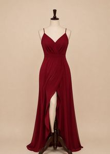 mahroon dress with slit