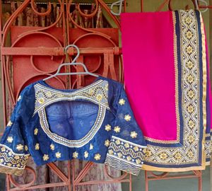 Designer Saree With Stitched Blouse