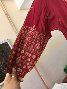 Beautiful Maroon Embroidered Kurta