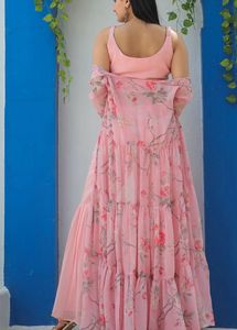 Embroidered Mirror Work Top With Sharara &amp; Shrug