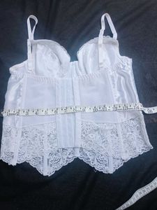 White Lace Corset Top