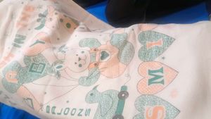 Soft Baby Blanket with Monkey Applique