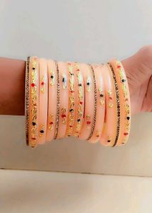 Brand New Elegant Rajasthani Peach Chuda Set |