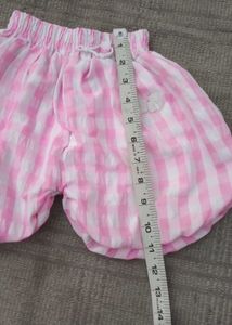 Cute Girls' Pink Checkered Outfit