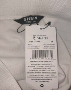 Shein Full Length Flexi Waist Textured Pant