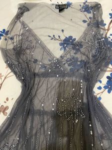 y2k beaded sheer dress