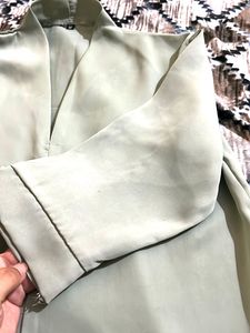 Light Green V-Neck Top