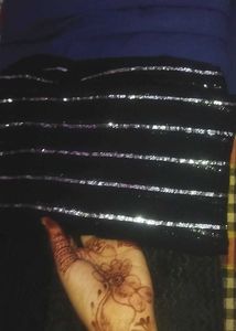 Elegant Black Kurta Set with Blue Salwar