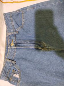 Urbanic Distressed Ombre Wide Leg Jeans