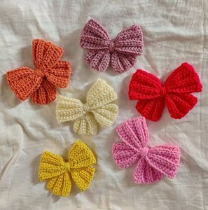 Handmade Crochet Bow Hair Clip