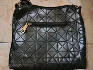 Stylish Geometric Black Crossbody Bag