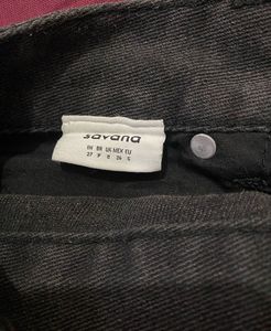 Charcoal Wash Baggy Denim Jeans