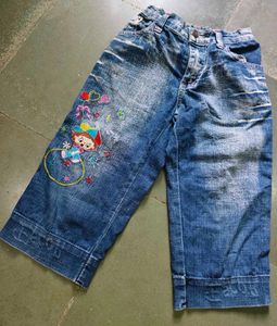 Cute Embroidered Denim Jeans for Girls 💖