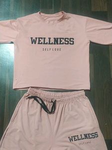Cute Pink Wellness Co-ord Set