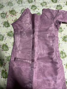 pink kurti set