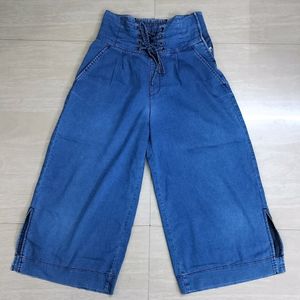 Flared Corset Look Denim