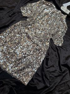 zara -Sparkling Sequin Party Dress-size-M/L