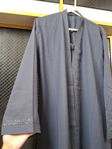 Elegant Grey Abaya with Embellishments