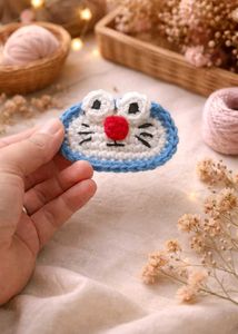 Doraemon Crochet Hair Clip