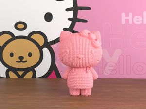 Cute Pink Hello Kitty Figurine