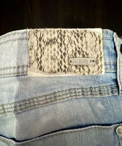 vintage Light Wash Distressed Denim Shorts