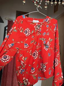 Vibrant Floral Print Blouse