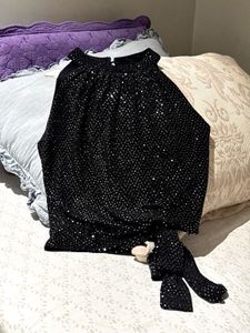 Sequin crop top