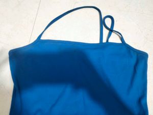 Blue One Shoulder Maxi Dress with Slit