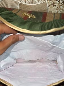 Retro Striped Clutch Bag
