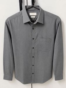 Men's Grey Slim Fit Cotton Shirt