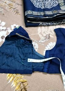 ELEGANT BLUE FLORAL SAREE