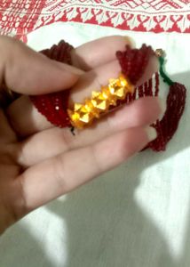 Beaded Jewelry gorkha tilhari with Gold Accents
