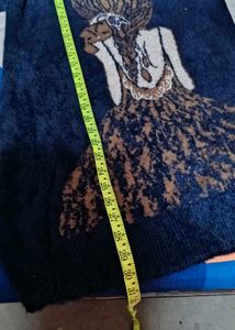 women fuzzy hairy sweater knit