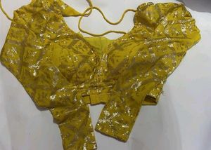 Yellow Sequins Blouse