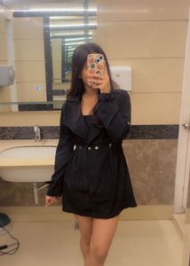 Chic Black Blazer Dress