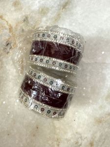 Traditional Indian maroon coloured Bangles chuda S