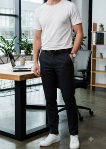 Classic White Crew Neck T-Shirt