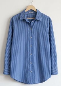 H&M Classic Blue Striped Button-Down Shirt