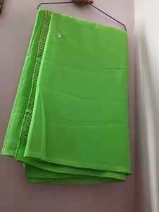 Green Embroidered Saree