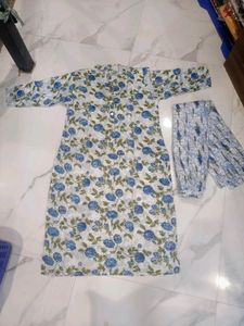 Floral Print Kurta with Pants size (S,xxl)