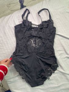 Elegant Black Lace Bodysuit