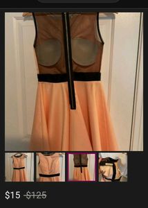 Peach Skater Dress
