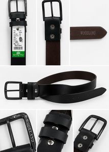 Woodland Men's Black Leather Belt