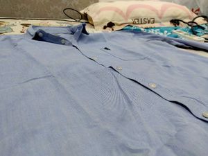 red tape Men's Light Blue Casual Shirt