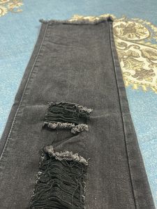 Black Ripped Wide Leg Jeans