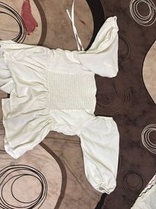 Stylish White Puff Sleeve Top