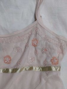 Blush pink beaded babydoll top 🩷