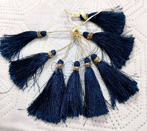 Set of 8 Navy Blue Tassels