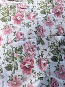 pink white floral bedsheet set