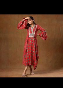 Elegant Red Ethnic Gown